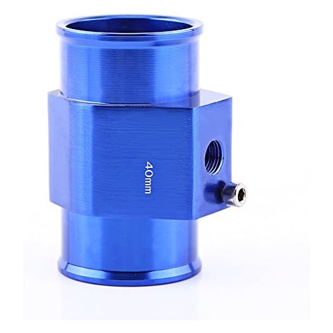 Qiilu Universal Adaptador del Sensor de temperatura de la manguera del tubo de la temperatura del agua del coche del metal Azul(40mm) Cover