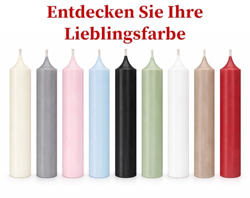 mucHome Stabkerzen 8er Set – Made in Germany – Ø 2,2 x 11 cm – durchgefärbte Premium Tafelkerzen mit ca. 4 Std. Brenndauer (Pastellblau)