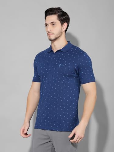Image of Dollar Cotton Rich Fabric Printed Men's Polo T-Shirt | All-Over Prints | Embroidery Logo Branding on Pocket | Wide Array of Attractive Colours & Prints