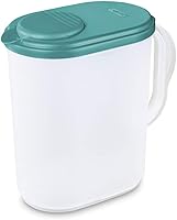 Sterilite 1 Gallon Pitcher with Blue Snap-Tight Lid - Dishwasher Safe, Freezer Safe, Comfort Grip Handle for Easy Pouring