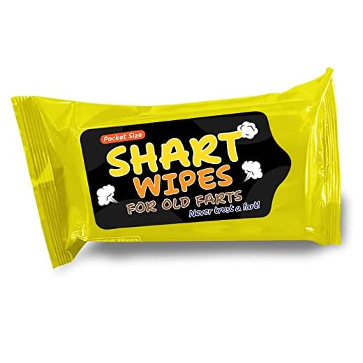 Shart Wipes for Old Farts - Over the Hill Gag Gifts for Mens Birthdays - Prank Gifts for Dads - Stocking Stuffers for Adults - Pocket Size Moist Towelettes, Disposable, 15 count