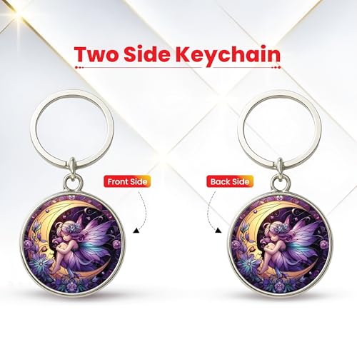 Image of MG | Protective Evil Eye /Spiritual Symbols /Om /Motivational Keychains | Double-Sided Metal Key Ring | Good Luck and devine Charm for Car, Bike, Home & Office