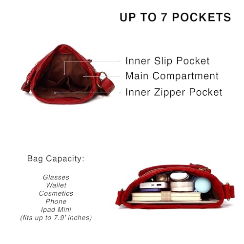 Scarleton Crossbody Bags for Women Travel Bag Purses and Handbags Multi Pocket Shoulder Bag Ultra Soft Faux Leather, H16934