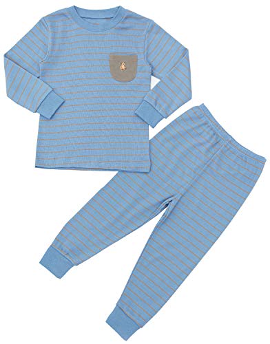 Unifriend �L�b�Y �p�W���} �Ȗ͗l 30s �L�k���̂��钷�� �j�� ���� �I�[�K�j�b�N ��100�� �q�� ���[���E�F�A �˂܂� �㉺�Z�b�g (�X�g���C�v�u���[, 110)