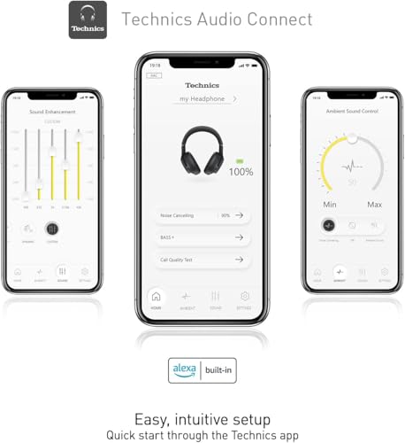 Image of Technics - Wireless Noise Cancelling Over-Ear Headphones with 2 Device Multipoint Connectivity - EAH-A800-K Black