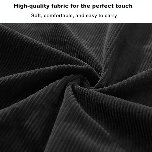 Image of 2026 Corduroy Tote Bag with Zipper Large Casual Handbags Shoulder Purse for Women