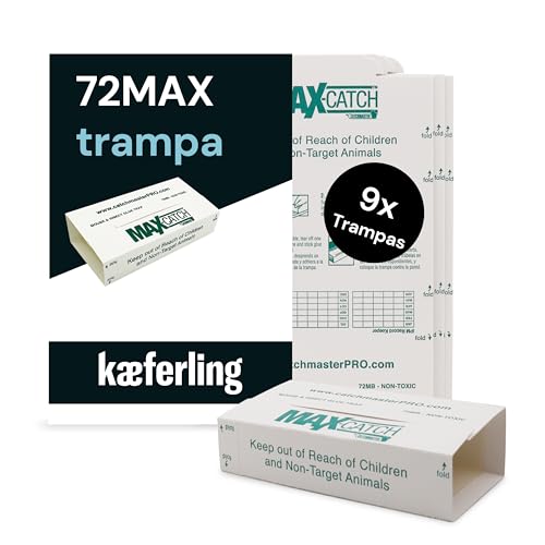 Catchmaster 72MAX 9X Trampas para Ratones Adhesiva | Sin Veneno | Trampas efectivas para Ratones Pegamento | Fácil de Usar | Atrapa para Uso en Interiores