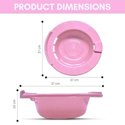 Image of OnlyRajesh Sitz Bath Tub for Adults - Sturdy Hot Hip Bath Tub for Piles Pain Relief, Fissure & Postpartum Recovery, Naturopathy, Fistula Treatment - Postpartum Essentials, Adult Bath Tubs - Pink