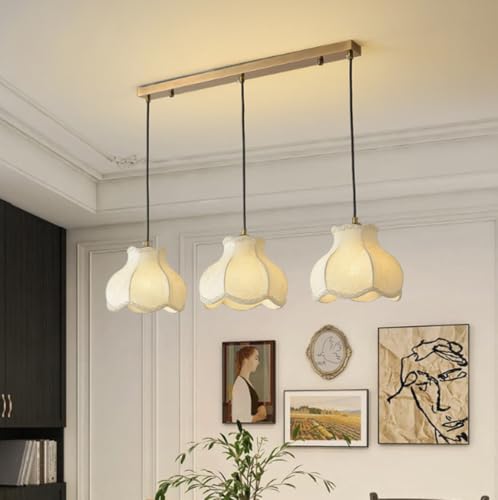 Lustre 3 lampes pour supprimer les zones d'ombre sur table repas avec cordon ajustable 77cm