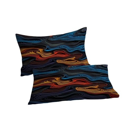 Housse de couette wavy super king : design ondulé facile à laver