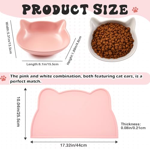Gamelle chat céramique large anti-déversement avec tapis surélevé étanche - 10