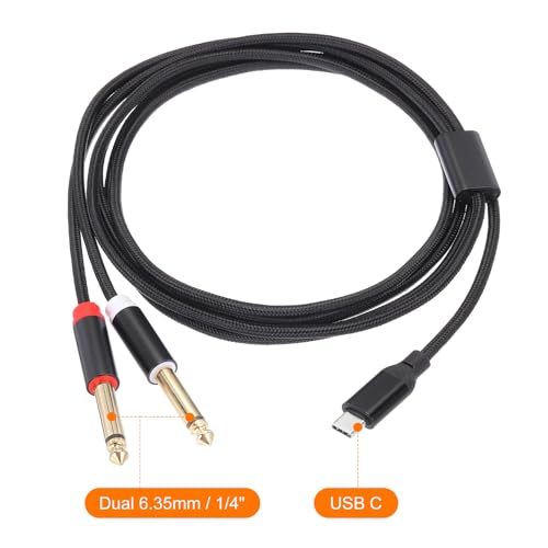 Cable USB C a Doble Jack 6.35mm Estéreo 2m miniatura 4