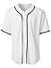 LE3NO Mens Active Varsity Short Sleeve Baseball Jersey