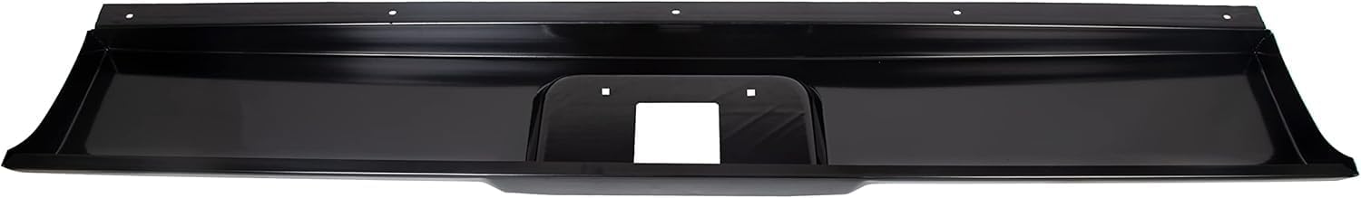 HECASA Steel Rear Roll Pan Bumper w/LED License Light Compatible with 1999-2007 Chevy Silverado & GMC Sierra 1500/2500/3500 Fleetside (2007 Classic Only)