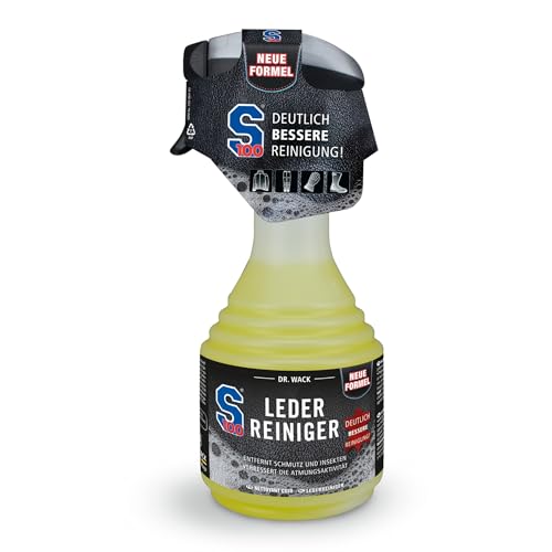 DR. WACK S100 Lederreiniger Gel 500 ml - Reinigungsspray für Motorradbekleidung - porentiefe & schonende Reinigung - Reinigungsmittel für Leder - gründliche Entfernung von Schmutz & Flecken