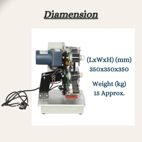Image of SMART PACK Motorized Ribbon Batch Coding Machine for Batch No. MFG. MRP. EXP. Date Coding | Heat Printing Machine on Plastic and Paper Pouches | Pack of 1