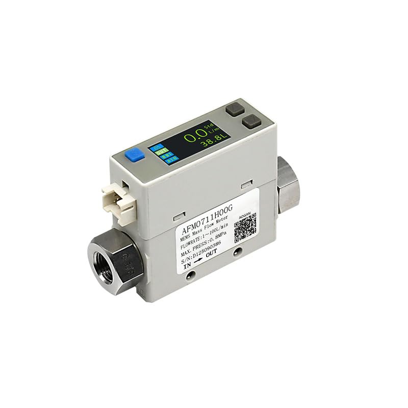 AFM07 Aerothermal Mass Flow Meter Compressed air Nitrogen Oxygen 2-200L/min High Accuracy High Stability and Convenient Operation