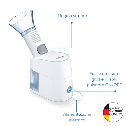 Beurer SI 40 Inalatore di Vapore per il Trattamento Lenitivo delle Vie Respiratorie Superiori - 2