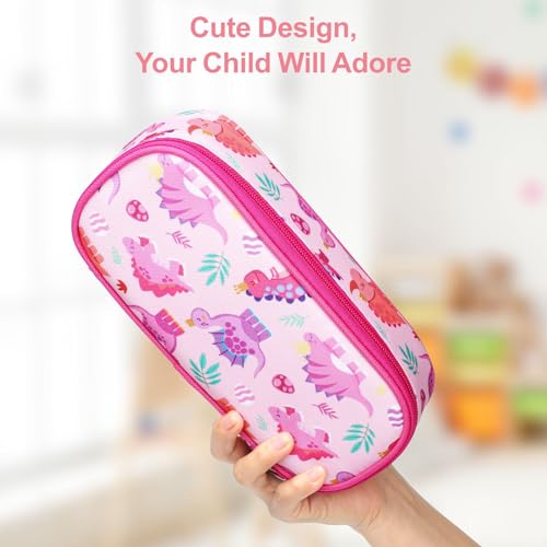 Image of Bagseri Pencil Case for Girls - Large School Supplies Pouch for Class | Girls Pencil Case Wide Opening, Kids Pen Bag with Multi-Slot, Cute Water Resistent Organizer , Glitter Purple Mermaid