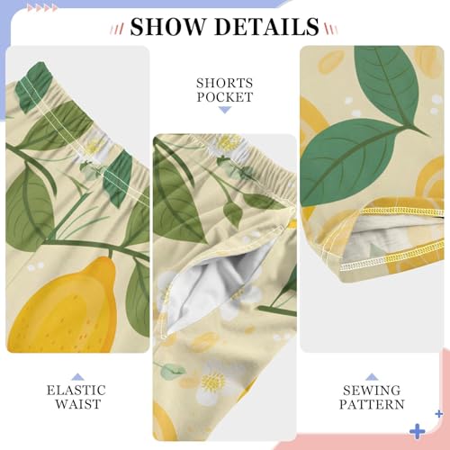 Lemon Flower Pajama Pants Long Sleep Pant Soft PJ Bottoms Sleepwear4