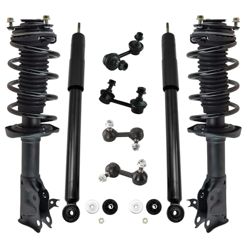 Image of TRQ Front and Rear Suspension Kit Complete Strut & Coil Spring Assembly Shock Absorber Sway Bar Stabilizer Link Compatible with 2006-2011 Honda Civic
