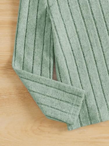 Floerns Girl's 3 Pcs Long Sleeve Solid Turtleneck Ribbed Knit Tee Shirt3
