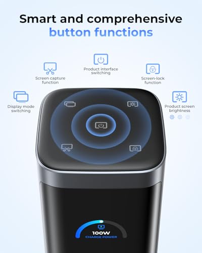 Image of RayCue 15 in 1 Laptop Docking Station 3 Monitors, Triple 8K Display with 3 HDMI, 6 USB Ports, 5 Shortcut Button, Gigabit Ethernet, PD3.0, Smart Display for Windows /Dell /Lenovo /HP...(No Power Adapter)