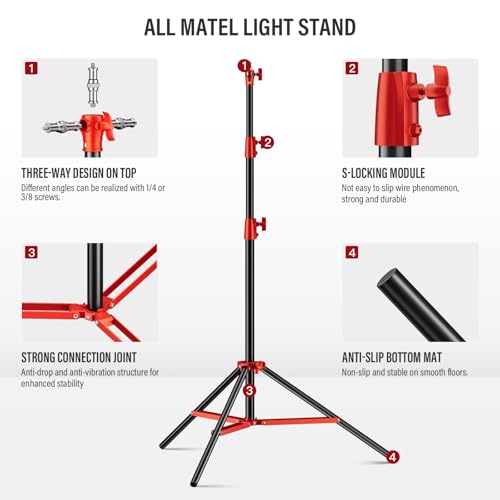 Image of Heavy Duty Light Stand 9.1ft /280cm All Metal Tripod Stand Max Loading:10KG