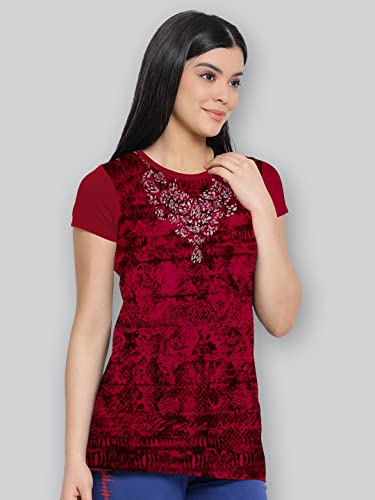 Image of Lyra Women's Printed Regular Fit T-Shirt