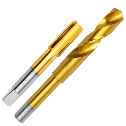 Image of M18x1.5 Tap and 16.5mm Drill Bit Kit, M2 HSS Metric Drill and Tap Set, Combination of Drill and Tap Kit for Metal