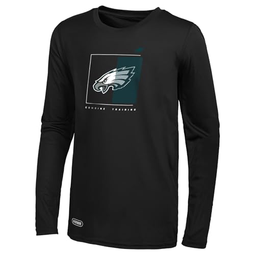 Outerstuff NFL Men's Too Tough Long Sleeve Dri-Tek T-Shirt, Philadelphia Eagles, Large Team Color