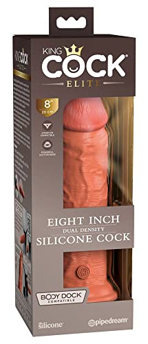 King Cock Elite 8 Dual Density Cock Tan Chair Taille Unique