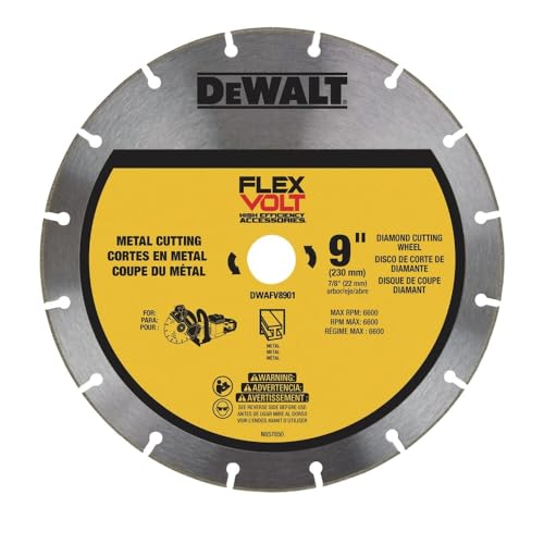 Disque diamant Dewalt DWAFV8901 Flexvolt 9 pour meuleuse coupe métal 230mm
