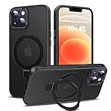 LeYi for iPhone-13 Case/iPhone-14 Cases: with Stand for MagSafe i Phone 13Case with Magnetic Ring iPhone14 iPhone13 Cover Phonecase Funda para 14Case Women Man Military Grade Protective, Black