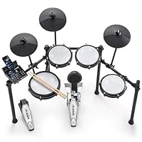 Alesis Nitro Max Kit – Kompaktes E-Drum Set mit leisen Mesh-Pads, 10\ Dual-Zone Snare, Bluetooth, 440+ BFD-Sounds, Drumeo, USB MIDI, Fußmaschine