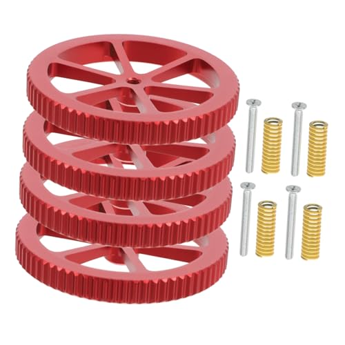JEWEDECO Hand Twist Leveling Nut Set for 3d Printer, Plastic and Iron, Precise Bed Adjustments, DIY Replacement Part for