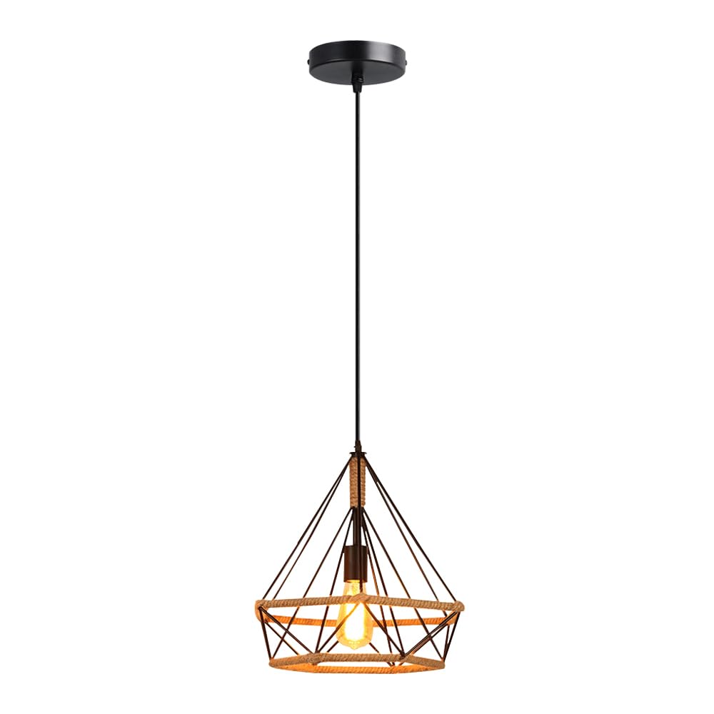 Lampada a sospensione in stile industriale con attacco E26.