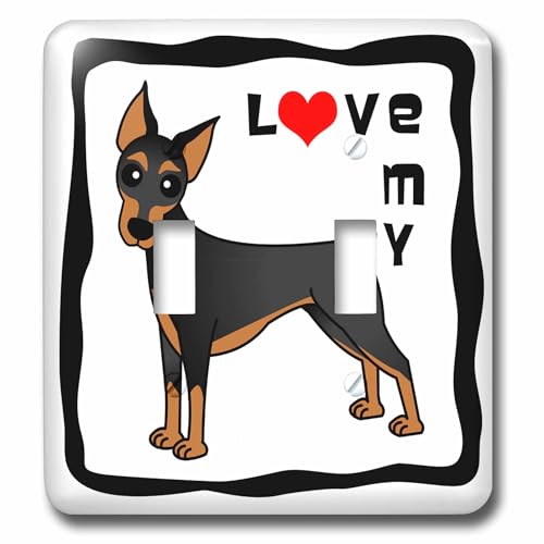 Double interrupteur à bascule Doberman idée cadeau originale pour passionné - 2