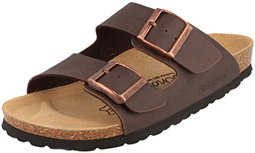 BOnova Schwanberg Chaussons unisexe en liège avec semelles en liège - Marron - marron, 46 EU Cover