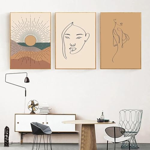 Impressions sur toile géométrique 60x80 cm déco épurée