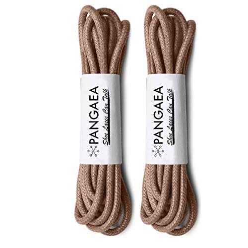 Image of [4 Laces] 2-Pair Pack Waxed Round Oxford Shoe Laces for Dress Shoes Chukka 3 /32Inch Thin