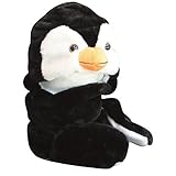 Plush Animal Hat w/ Built In Mittins (Penguin)