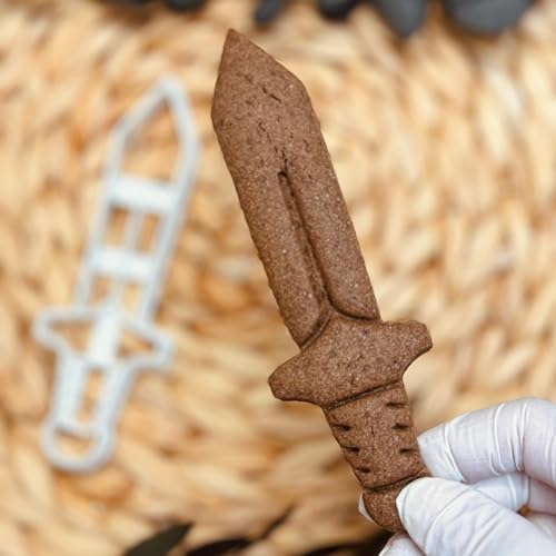BAKERLOGY Emporte-pièce Épée de Chevalier - Conception détaillée d'emporte-pièces pour la pâtisserie et l'artisanat, adaptée au fondant, à la pâte, à l'argile – vue 4