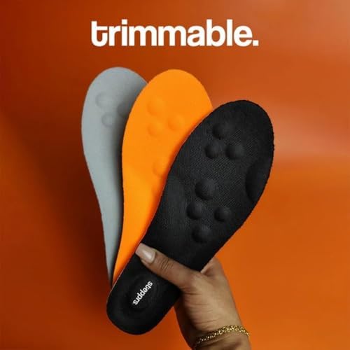 Original Stepprs Comfort Shoe Insoles for Men Women Adjustable Size 4D Memory Foam Cloud Soles Arch Support Improved Posture (Orange, US Men 7.5-10.5) - 2