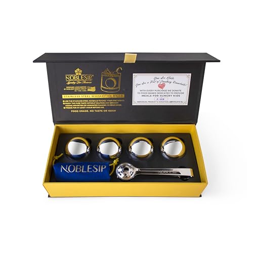 NOBLESIP® Set de 4 Bolas de Hielo de Acero Inoxidable miniatura 2