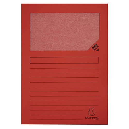 Exacompta - Réf. 50255E - Paquet de 25 chemises à fenêtre sans plastique Forever® 120 g/m² - couleurs vives - 100% recyclées et certifiées Ange Bleu -...