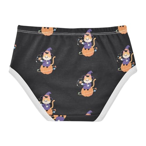 Girls' Underwear Halloween Pumpkin Cat Witch Starry Sky Toddle Brief Panties 23036132