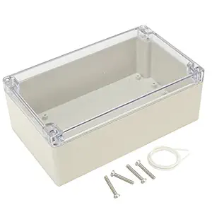 Awclub ABS Plastic Junction Box, Dustproof Waterproof IP65 Electrical Box - Universal Project Enclosure Grey, with PC Transparent/Clear Cover 7.9