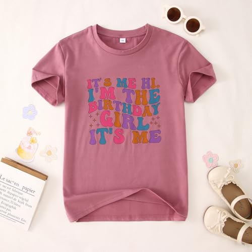 Image of Its Me Hi Im The Birthday Girl Its Me Birthday Girl Shirt Kids Bday Party Tshirt Short Sleeve Summer Outfit 6-12Y