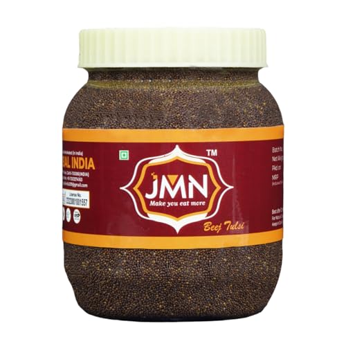 JMN Beej Tulsi Asli - Krishan Tulsi Seeds - Ocimum Sanctum - Tulsi Seeds for Eating (150 gm, Natural)